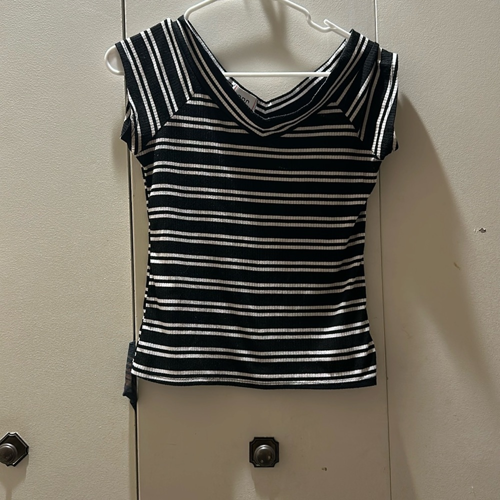 Black and white striped - long sleeve- great condition